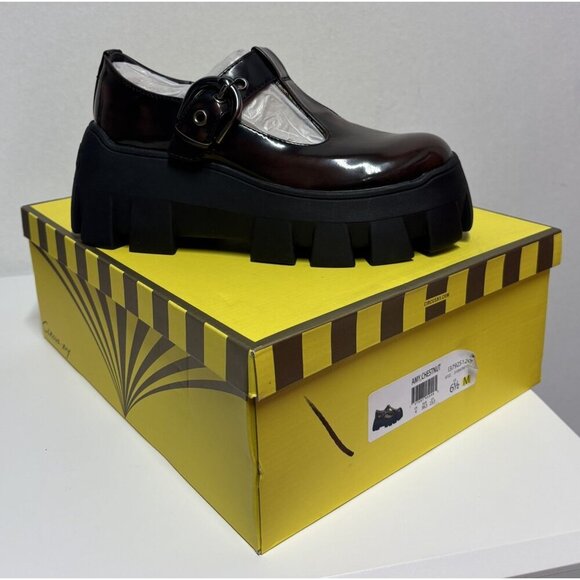 CIRCUS NY BY SAM EDELMA / Amy / Womens Lug Sole  Shoes Chestnut Patent Leather - Picture 5 of 6